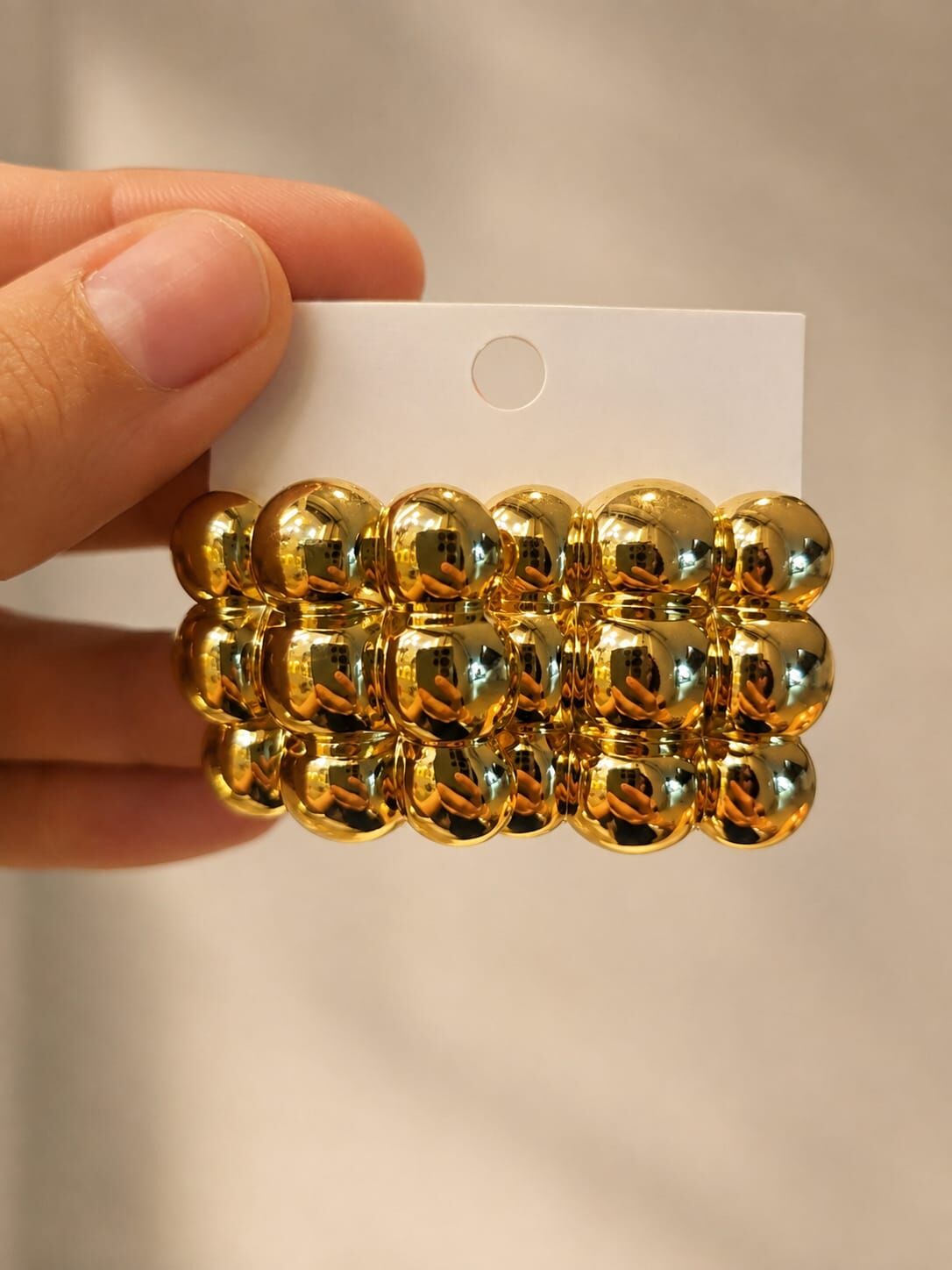 Plaka Asimatrik Küpe Gold Vip