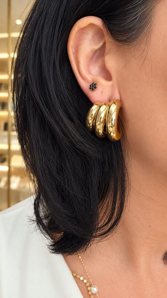 Plaka Küpe Gold