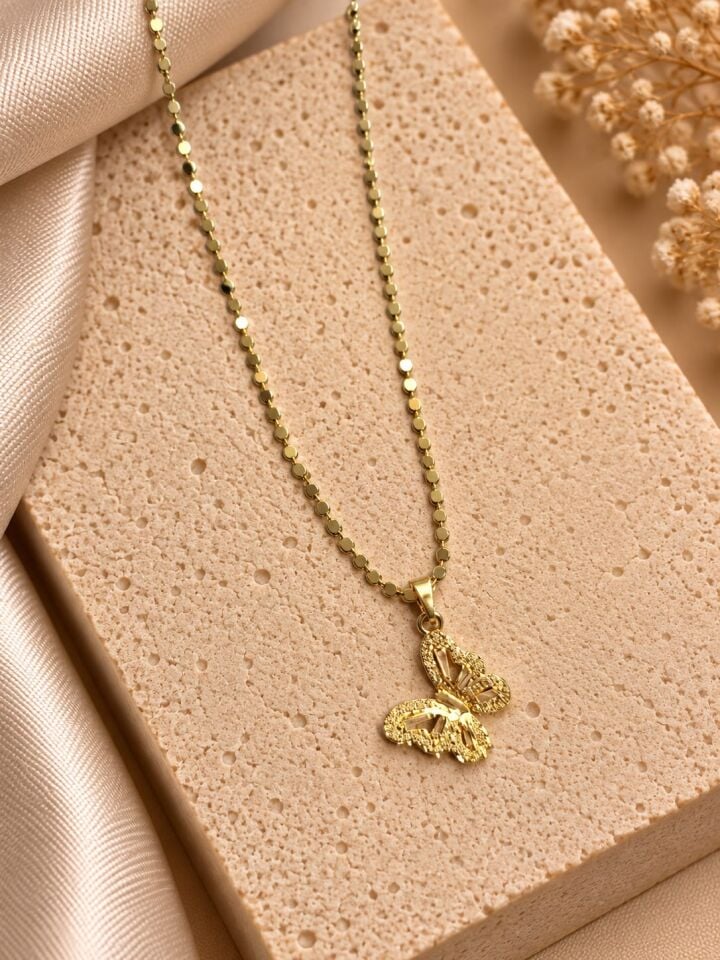 Kelebek Çelik Kolye 50 cm